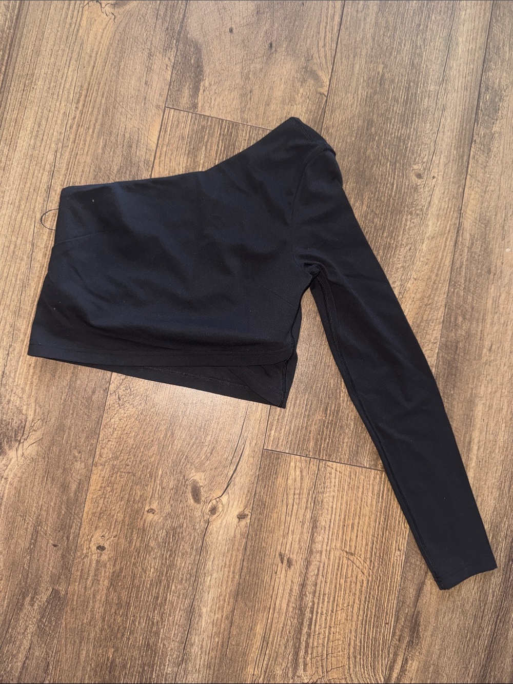 lululemon athletica Black One-Arm crop Top